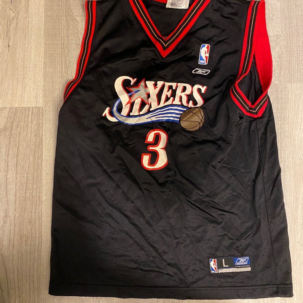 Vintage youth Allen Iverson Philadelphia 76ers jersey size Youth Large L Reebok